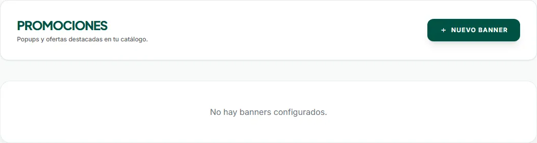 Listado de promociones