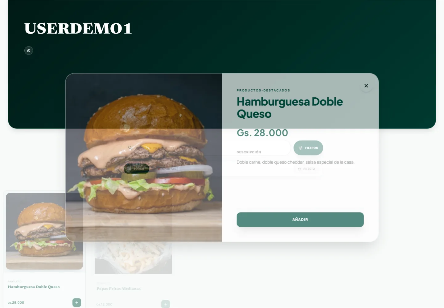 Detalle público de un producto